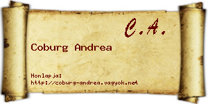 Coburg Andrea névjegykártya