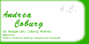 andrea coburg business card